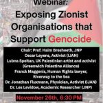 ‘Zionist organisations supporting Genocide’